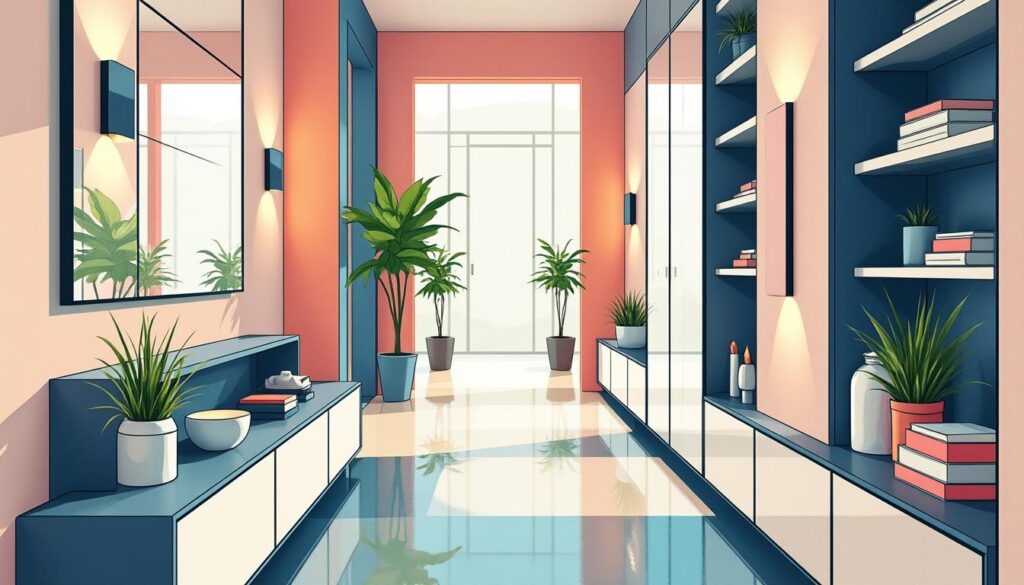 découvrez des astuces ingénieuses pour sublimer et agrandir visuellement un couloir étroit grâce à des idées de décoration et d'aménagement simples et efficaces.