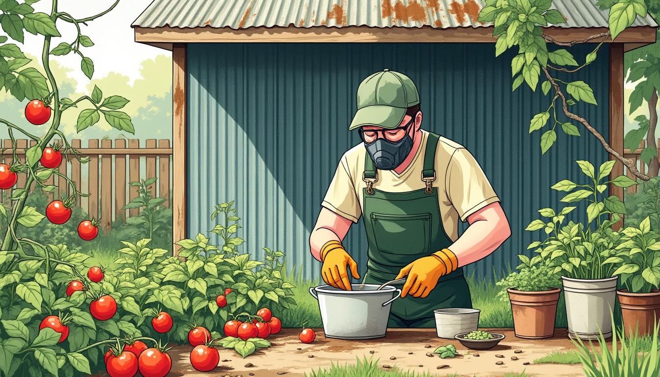 apprenez le dosage exact et le protocole d'application de la bouillie bordelaise pour protéger efficacement vos plants de tomate contre les maladies.