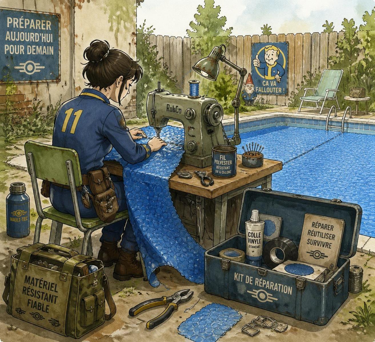 découvrez comment coudre une bâche à bulle pour réparer votre couverture de piscine facilement et économiquement, sans avoir à la remplacer.
