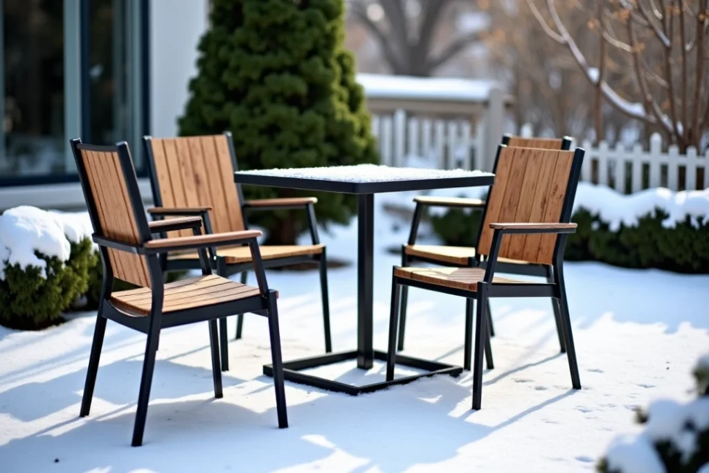 Salon de jardin qui peut rester dehors l'hiver : quelles matières choisir ?