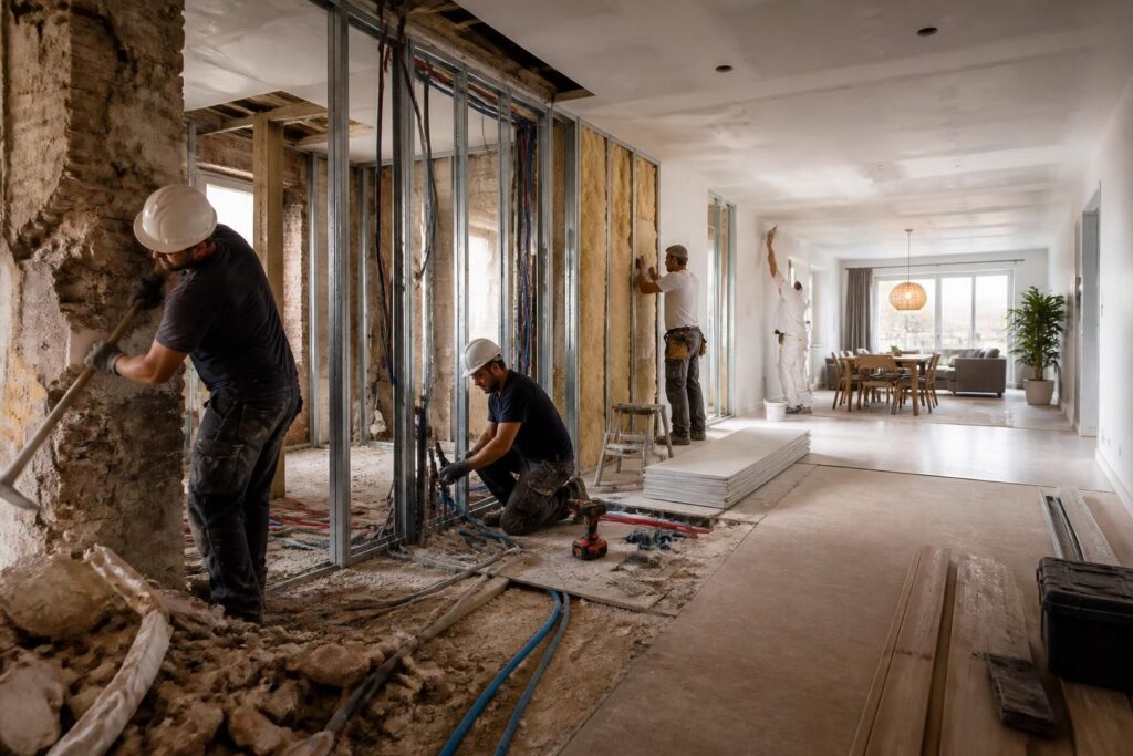 découvrez l'ordre idéal pour réaliser les travaux lors d'une rénovation complète de maison afin d'assurer efficacité et qualité tout au long du projet.