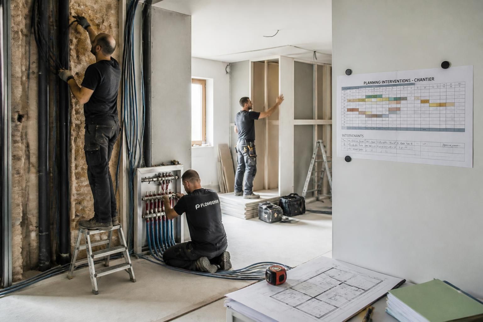 découvrez comment coordonner efficacement plusieurs corps de métier sur un chantier de rénovation pour assurer le bon déroulement des travaux et respecter les délais.