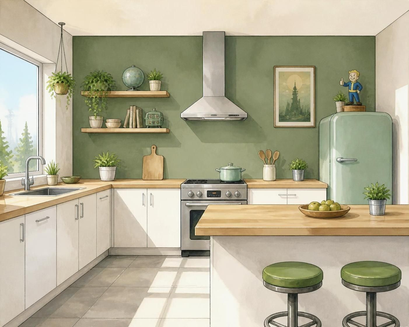 découvrez comment choisir le mur idéal à colorer dans votre cuisine pour créer un équilibre parfait de l'espace et sublimer votre décoration intérieure.