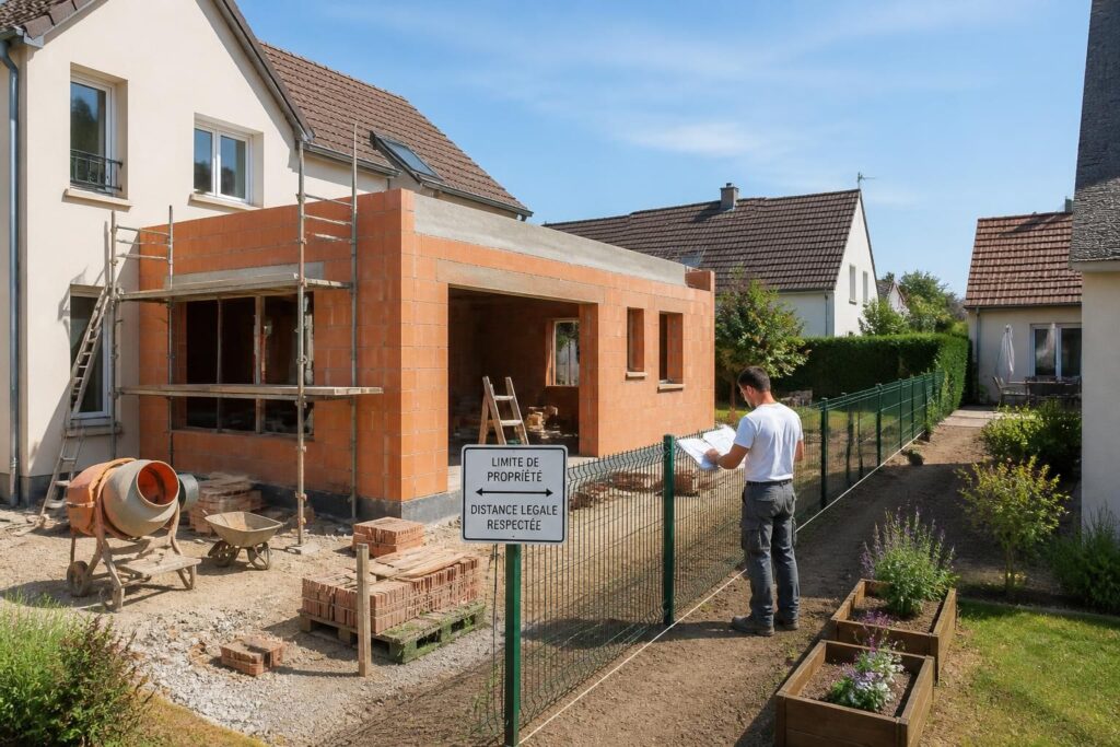 découvrez les distances légales à respecter avec vos voisins lors de travaux d'agrandissement pour éviter les conflits et respecter la réglementation en vigueur.
