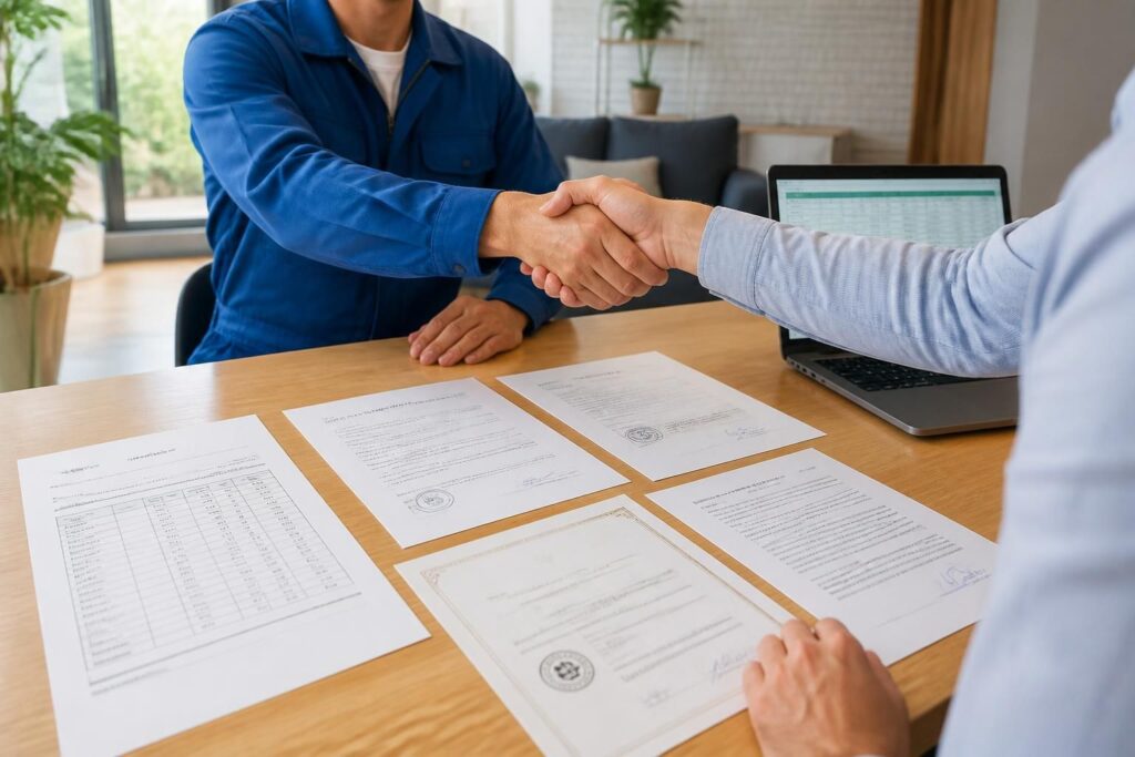 découvrez les documents essentiels à demander à un artisan avant de signer un devis de rénovation pour garantir la sécurité et la qualité de vos travaux.