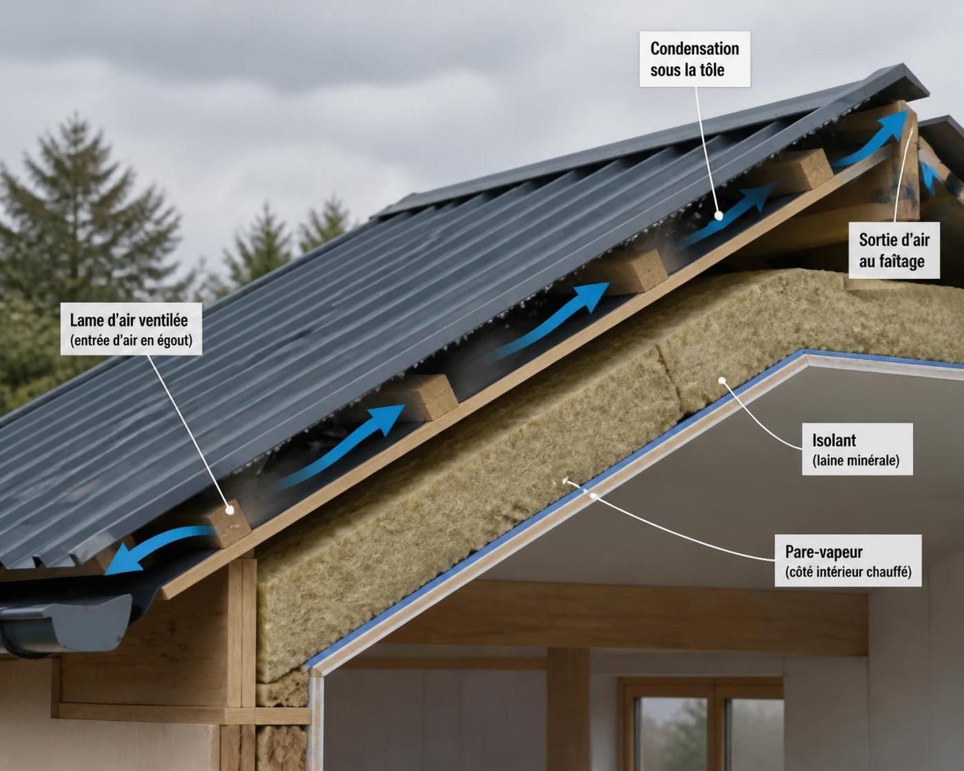 découvrez des astuces pratiques pour éviter la condensation sous une couverture bacacier et assurer une toiture durable et saine.
