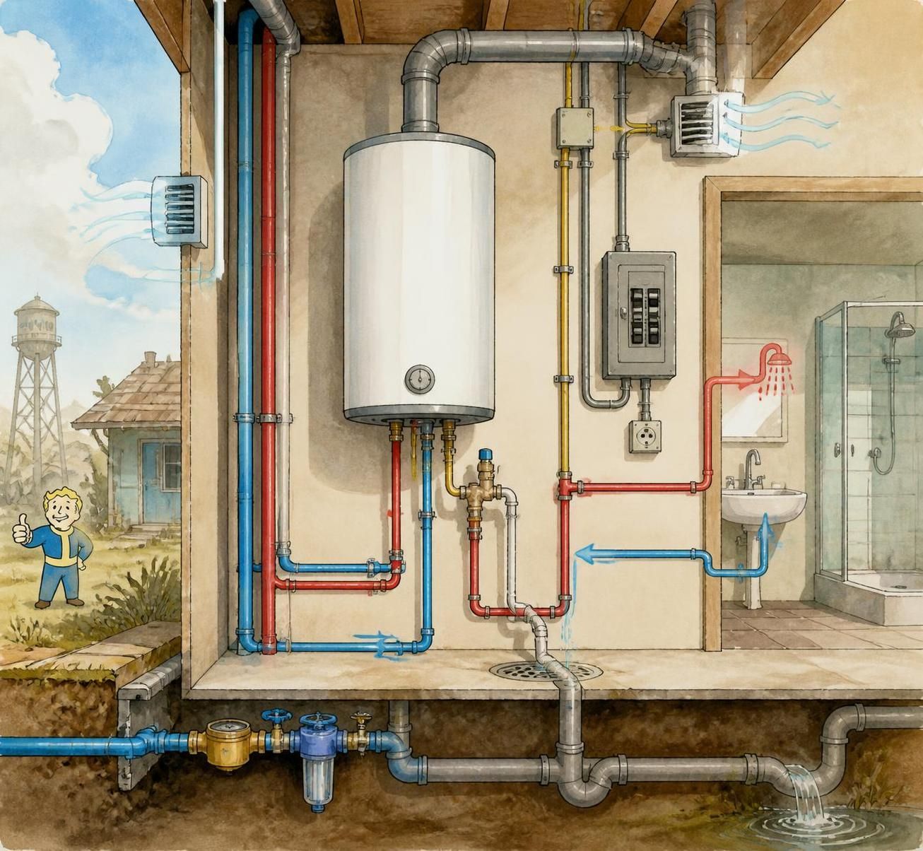 découvrez notre guide illustré avec un schéma détaillé pour l'installation et les raccordements d'un chauffe-eau, facile à suivre pour garantir une mise en place réussie.