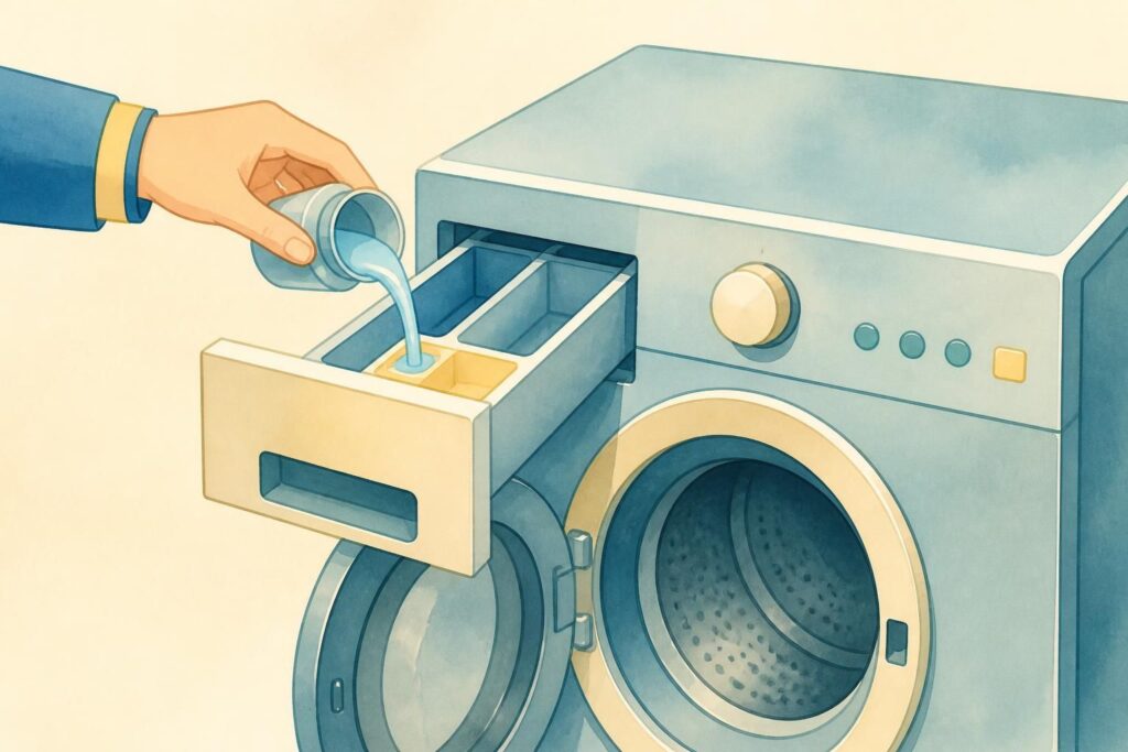 découvrez notre guide pratique pour savoir où verser l’adoucissant dans votre machine à laver sans faire d’erreur et obtenir un linge parfaitement doux.